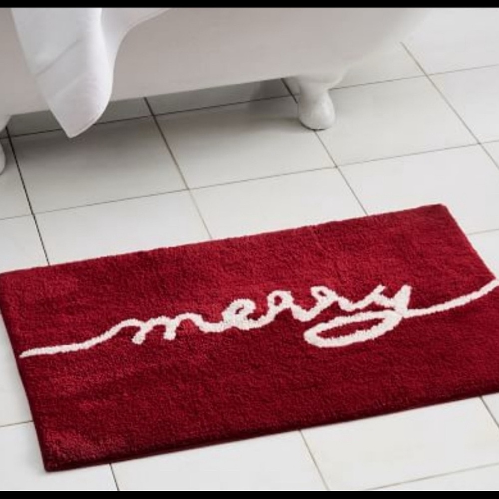 NWT Pottery Barn “Merry” Bath Rug